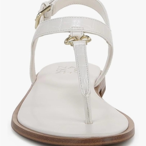 NWT Naturalizer White Leather Sandals Size 10 Wide - Picture 3 of 8